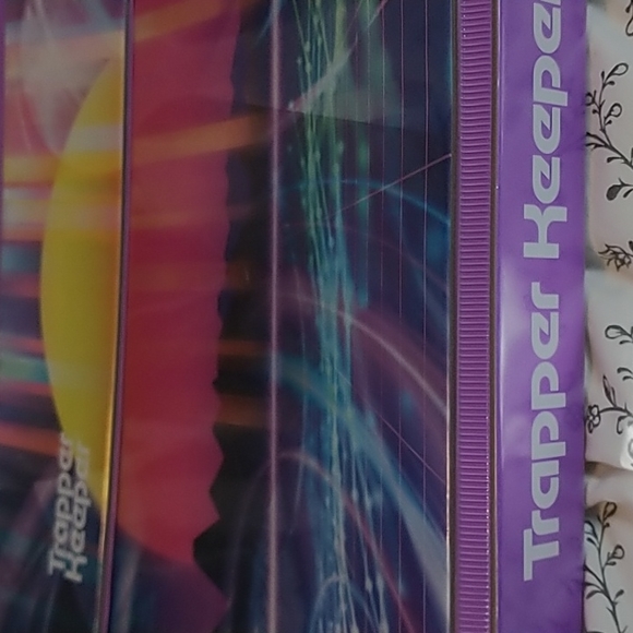 Vintage Trapper Keeper Designer Series Purple Sunset 1990's Folders Organizer - Picture 3 of 8